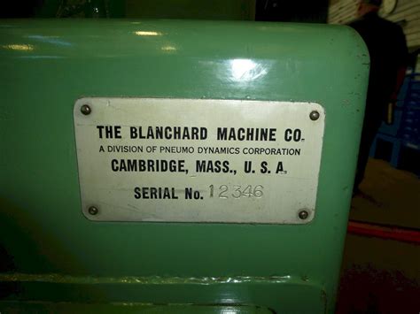 For Sale Blanchard Grinders Surface Rotary Used Blanchard 20 36