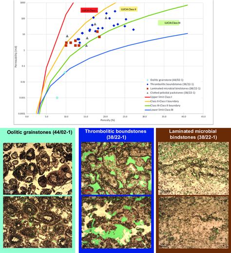 Porosity Permeability Cross Plot For Core Plug Data From The