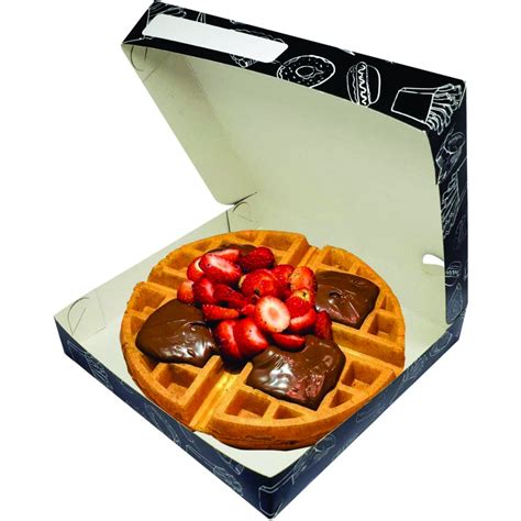 100Pçs Caixa Embalagem Tapioca Waffle Crepe Delivery Black Shopee Brasil