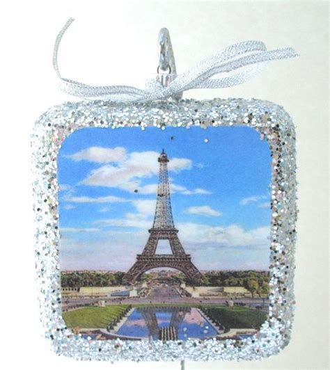 Lovely Eiffel Tower Glass Christmas Ornament Lulu Paris Designs Atelier