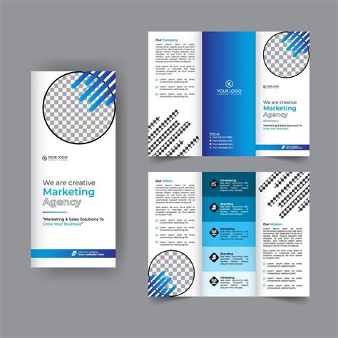 Business Trifold Brochure Annual Report Cover Digital Marketing Tri