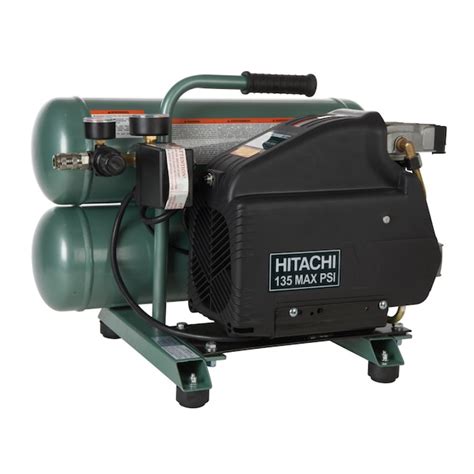 Hitachi 4 Gallon Portable Electric Twin Stack Air Compressor At