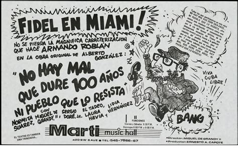 The Roaring 1970s Cuban Theater In Miami 1960 1980