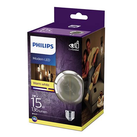 Philips E27 Filament Led Gloeilamp G93 Bol Smoky 2w 15w Philips 123led Nl