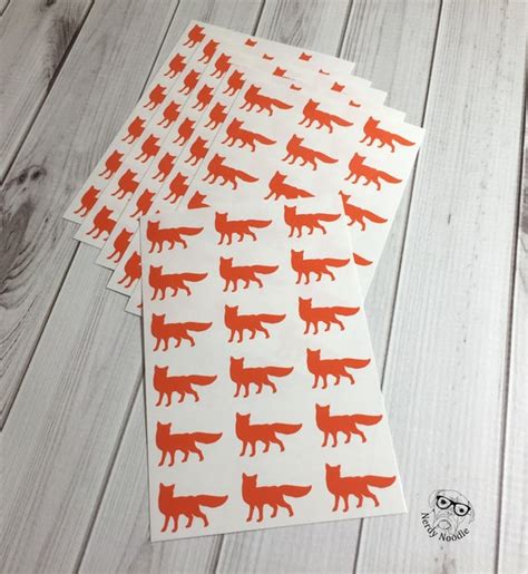 Fox Stickers Fox Planner Stickers Fox Sticker Set Fox - Etsy