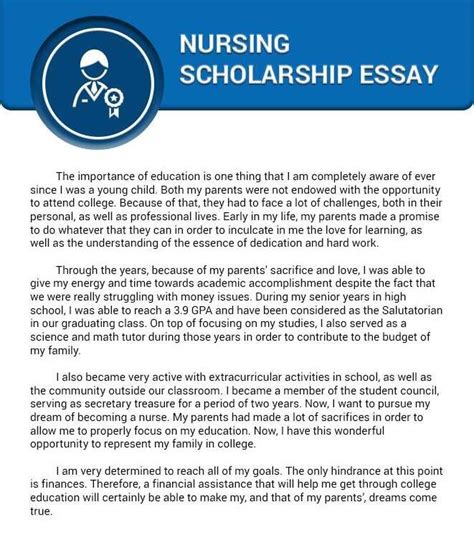 How To Write A Scholarship Essay For Nursing Examples Outline