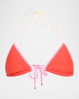 Pq Swim Isla Macrame Triangle Bikini Top Neiman Marcus