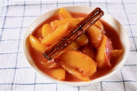 Spiced Poached And Stewed Peach Compote Recipe