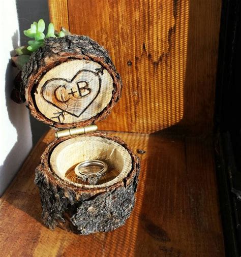 Rustic Ring Bearers Ring Bearer Box Ring Bearer Pillow Personalized Ring Box Personalised