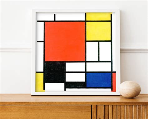 Poster Composition With Red Yellow Blue And Black 1921 Piet