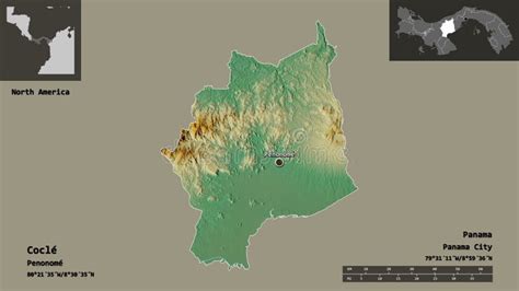 CoclÃ Province of Panama Previews Relief Stock Illustration