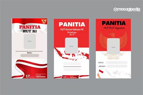 Contoh Desain ID Card Panitia 17 Agustus Keren, Unik dan Terbaru ...