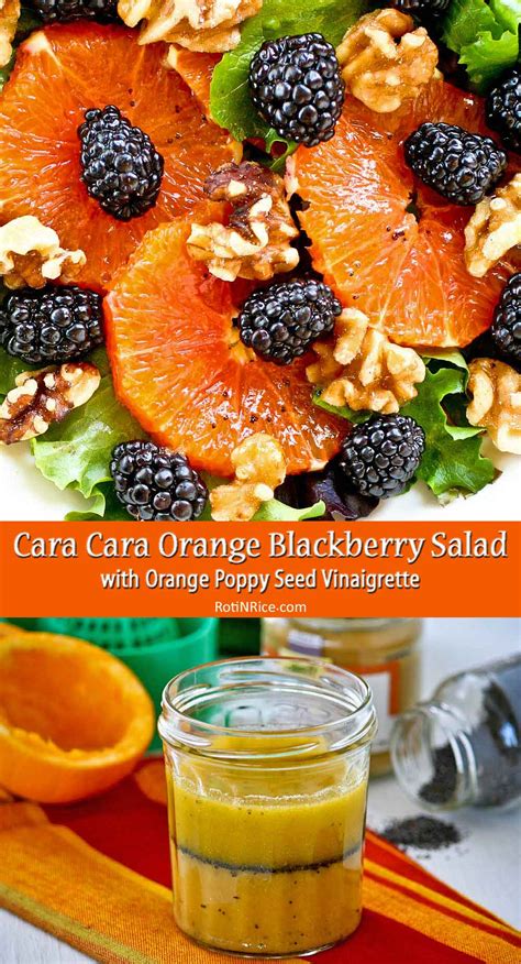 Cara Cara Orange Blackberry Salad - Roti n Rice