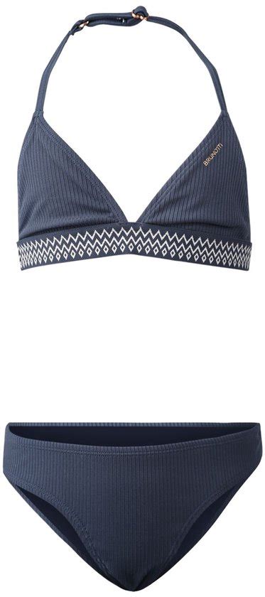 BRUNOTTI Nelle Rib Girls Bikini Bikini Meisjes Blauw Bol