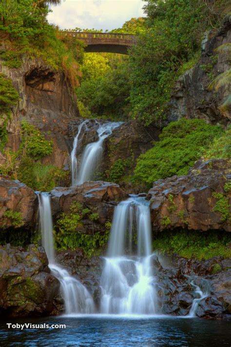 Oheo Gulch Falls On The Hana Highway Maui Hawaii Aka Seven Sacred