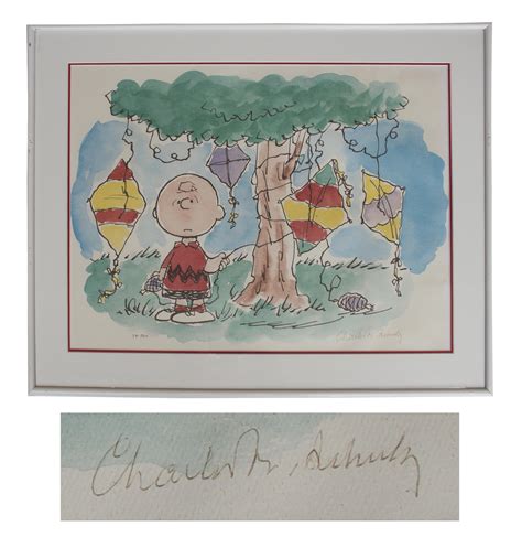 Lot Detail Charles Schulz Peanuts Limited Edition Lithograph Charlie Brown Gets His