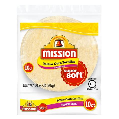 Mission Super Size Yellow Corn Tortillas 10 Count