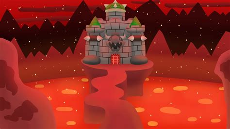 A personal take on Bowser's Castle in Paper Mario : r/papermario