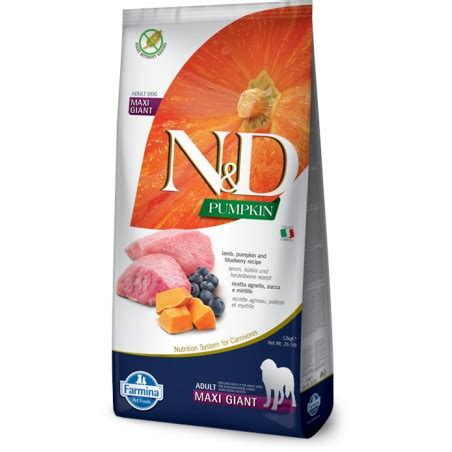 FARMINA ND Dog Grain Free Pumpkin Lamb and Blueberry Adult Giant Maxi 12kg