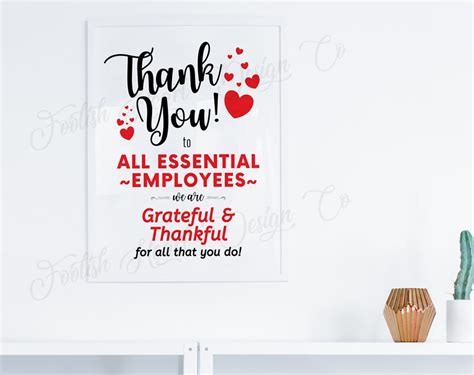 Thank You Essential Employees Thank You To All Essential Etsy