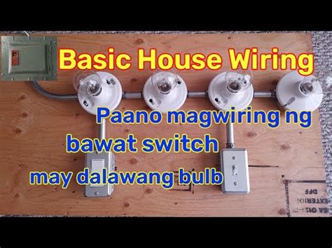basic house wiring dalawang single switch  tag dalawang bulb