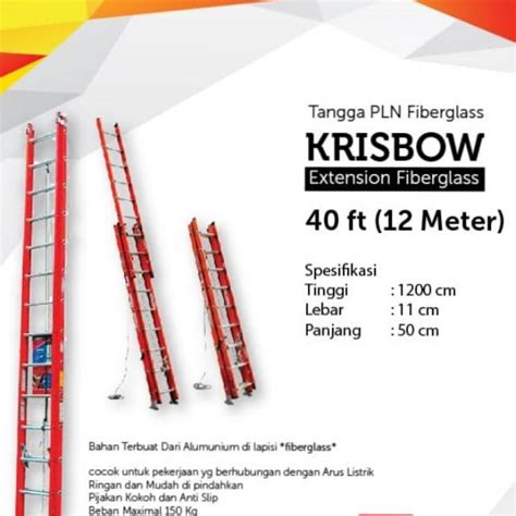 Jual Tangga PLN Fiberglass KRISBOW 12meter Shopee Indonesia