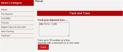 PosLaju Tracking Number EXAMPLE: Track & Trace PosLaju!