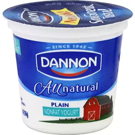 Dannon All Natural Plain Yogurt Nutrition Facts | Besto Blog