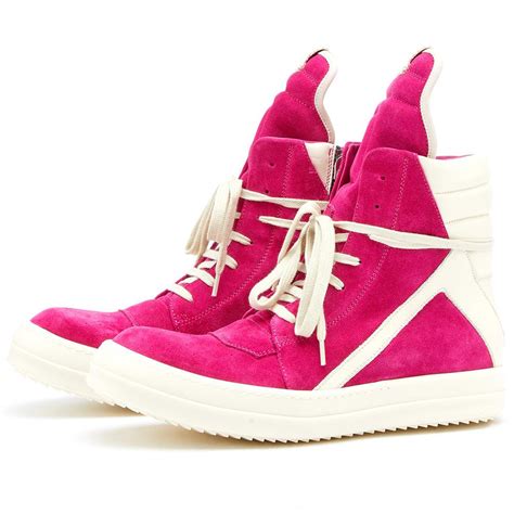 Rick Owens Geobasket Sneakers In Pink Lyst