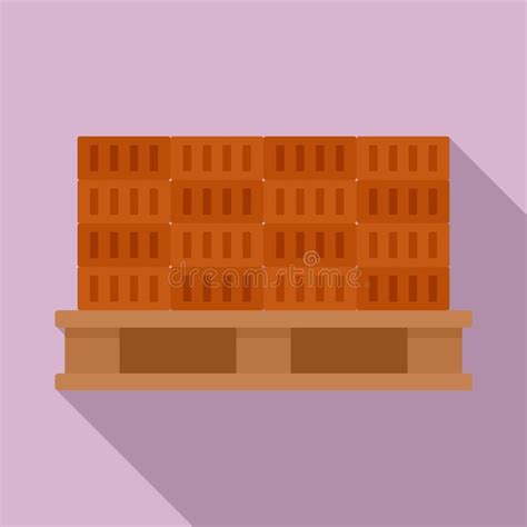 Icono De Pallet De Ladrillos Estilo De Esquema Ilustración Del Vector