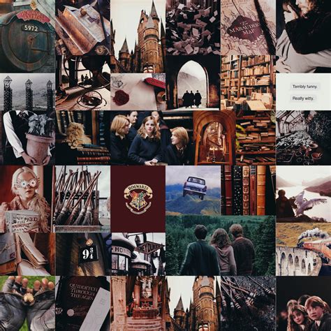 Harry Potter Aesthetic Photo Wall Collage Digital Download Etsy