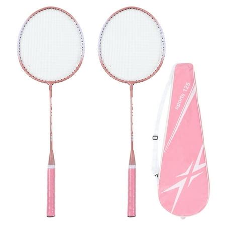 Badminton Rackets Set, Badminton Rackets Comfortable Grip Pink Iron ...