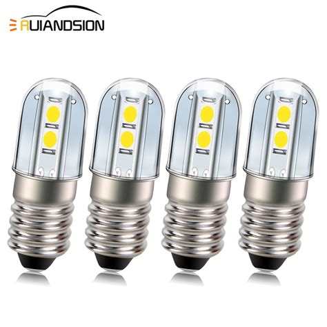 Ruiandsion E10 LED Bulb 120V AC 6000K Pour White Screw Base LED