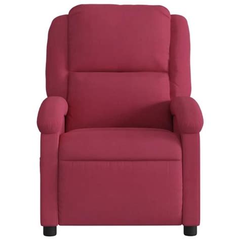 Zerodis Fauteuil Inclinable Rouge Bordeaux Velours Lc Cdiscount Maison