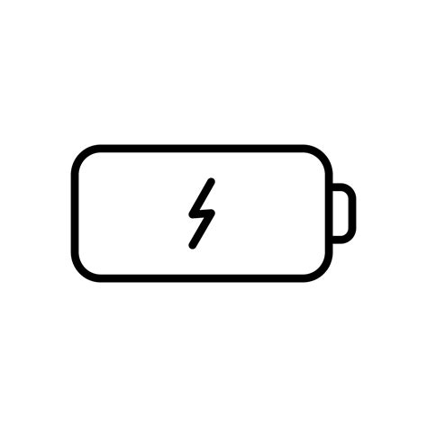 simple battery icon, line art 8014196 Vector Art at Vecteezy