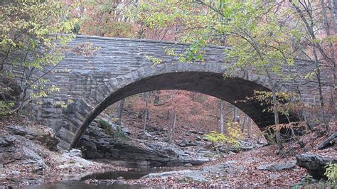 Image Stone Arch Bridge Over Mccormicks Creek Western Side From Stream