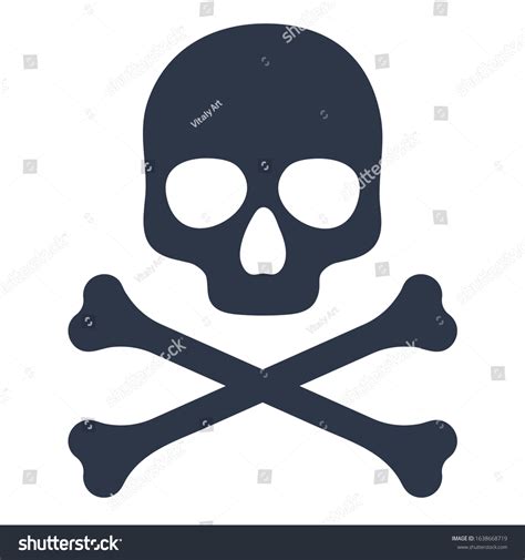 Skull Crossbones Death Danger Poison Symbol Stock Vector (Royalty Free ...