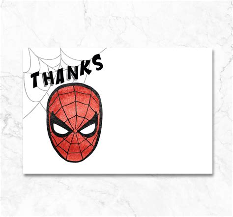 Spiderman Thank You Cards Printable Printable Word Searches