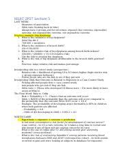 2p27L5 Docx HLSC 2P27 Lecture 5 LAST WEEK Measures Of Association