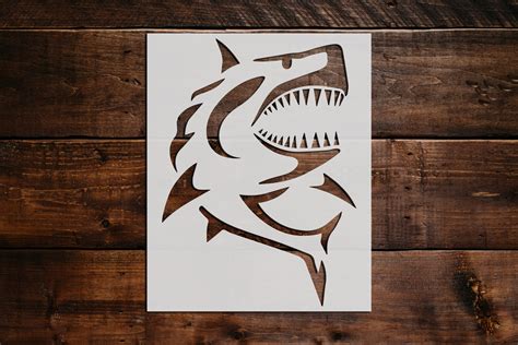 Shark Stencil Art And Wall Stencil Stencil Giant