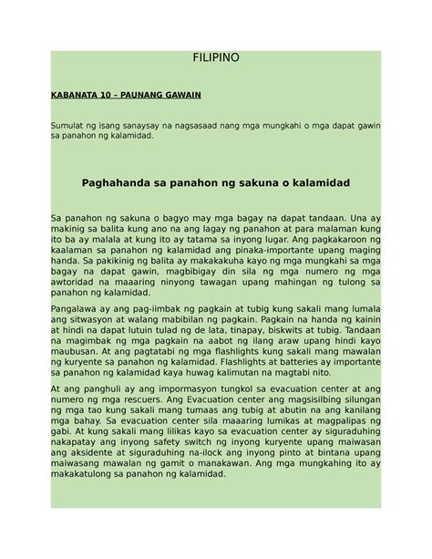 Olfil 02 Kabanata 10 FILIPINO KABANATA 10 PAUNANG GAWAIN Sumulat Ng