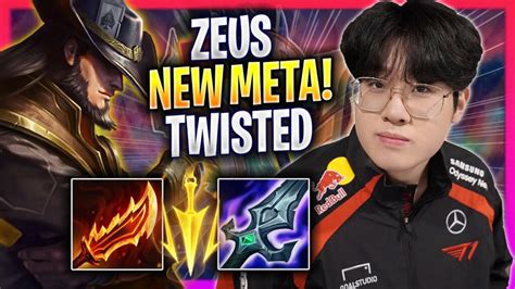 ZEUS CRAZY NEW META TWISTED FATE TOP! - T1 Zeus Plays Twisted Fate TOP ...