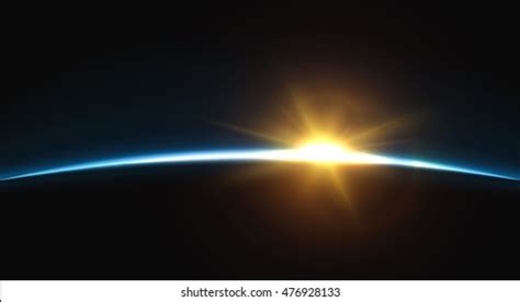 Planet Earth Sunrise Globe Horizon Atmosphere Stock Vector (Royalty ...