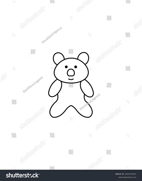 Teddy Bear Outline Vector Clip Art Stock Vector (Royalty Free ...