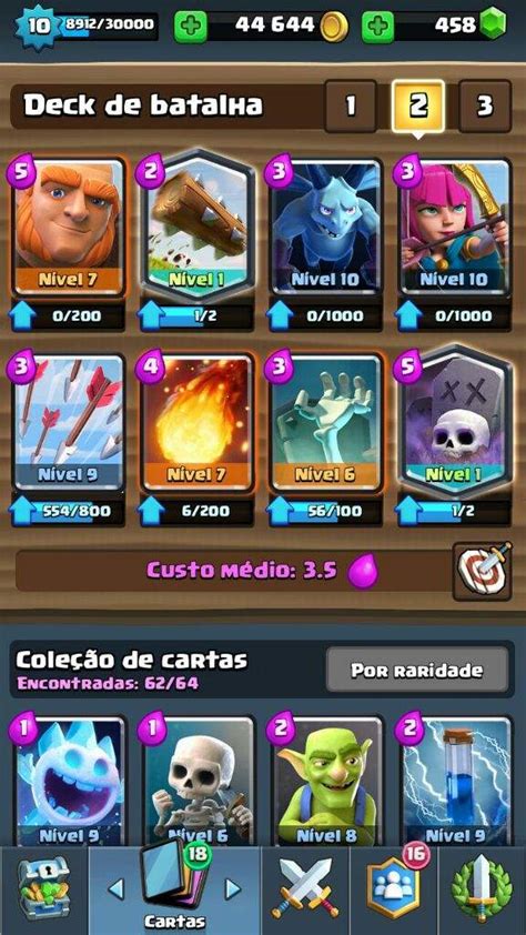 Deck Sensacional De Gigante Cemit Rio Clash Royale Amino Oficial