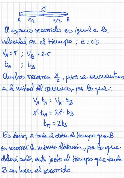Dos M Viles A Y B Separados Una Distancia X Parten Al Encuentro Con