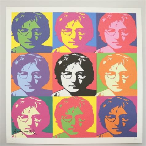 Andy Warhol "John Lennon" Signed Limited Edition with CMOA Stamp - CharityStars