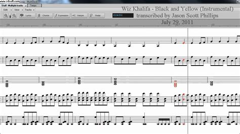 Black And Yellow Sheet Music Jason Scott Phillips Youtube