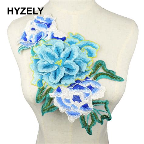 Flower Embroidered Lace Neckline Collar Trim Patch Floral Neckline Applique Sew On Patch Diy