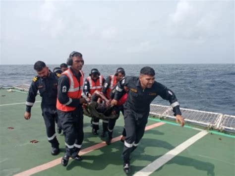 Indian Coast Guard Rescues 19 Crew Members From Sinking Cargo Ship Near